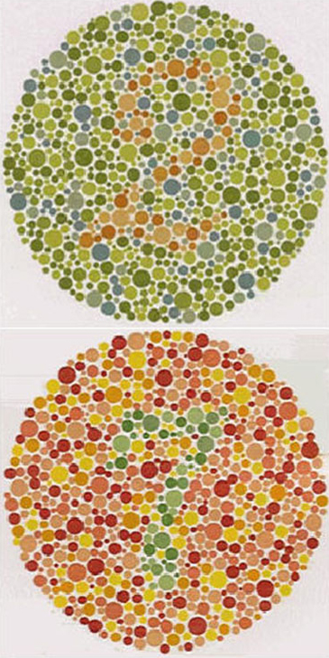 Eye Color Vision Test Chart